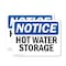 Signmission Hot Surface Sign, 10 in H x 14 in W, Vinyl Decal, Hot Water Storage OS-2PACK-NS-D-1014-L-13528 - alternate 1